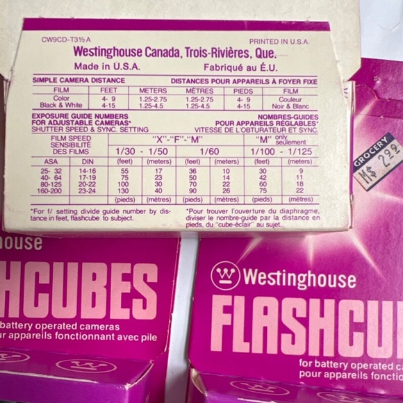 7 Boxes Westinghouse Flashcubes New in Box 21 Cubes in Total Vintage Made in USA - Picture 3 of 4